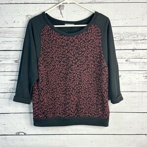 Lush Black and Pink Patterned Sweater